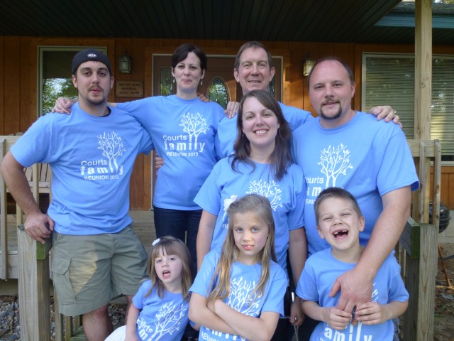 Our family with Rachelle's parents and brother, Mike