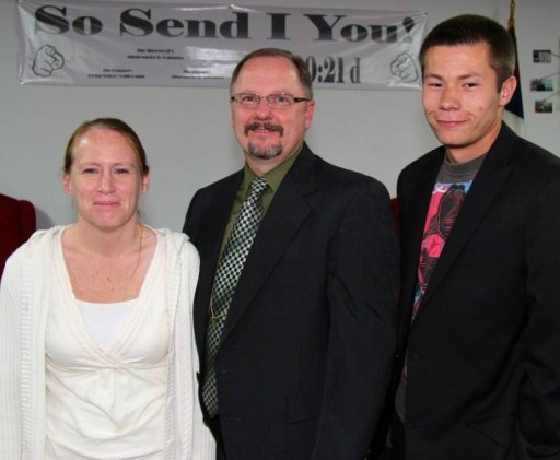 Pastor and Mrs. Kurtz with Nate (future missionary)