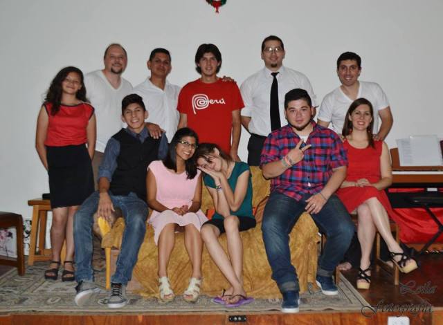 The Christmas program's cast- Ben was the innkeeper.